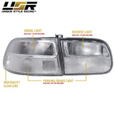 1992-1995 Honda Civic All Clear 4 Piece Tail Lights