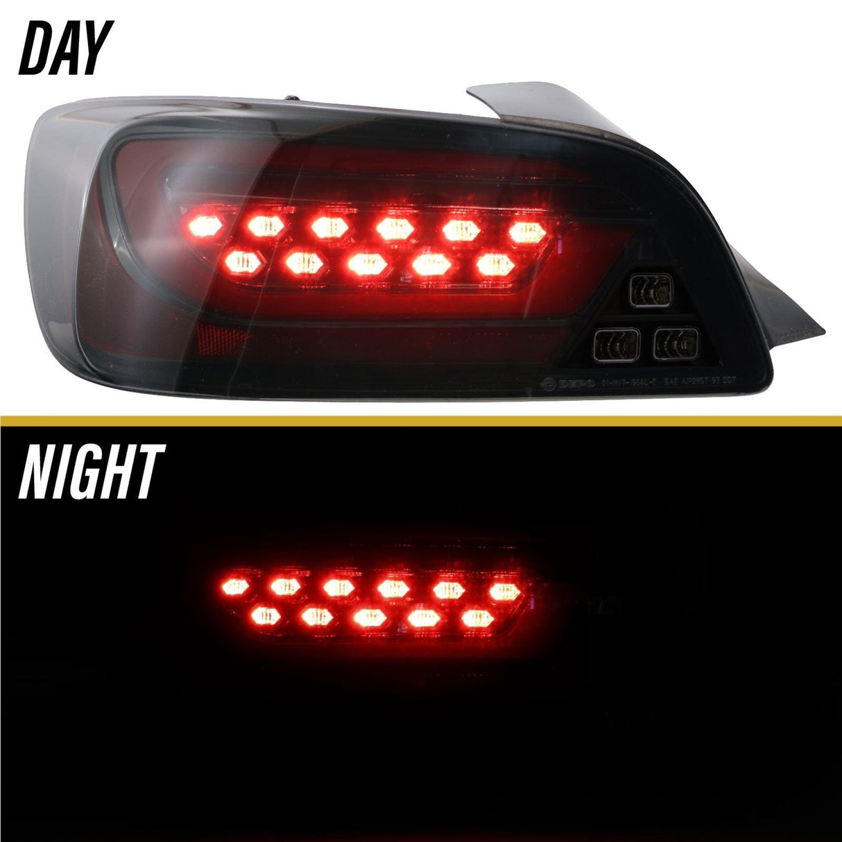 2000-2009 Honda S2000 Black/Smoke LED Tail Lights