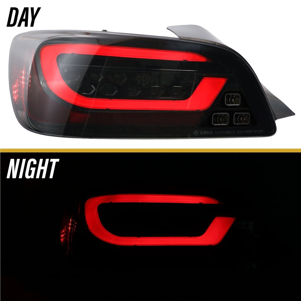 2000-2009 Honda S2000 Black/Smoke LED Tail Lights