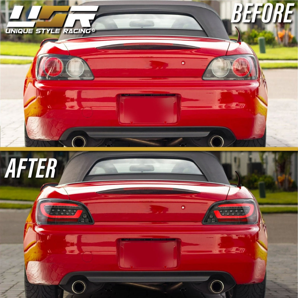 2000-2009 Honda S2000 Black/Smoke LED Tail Lights