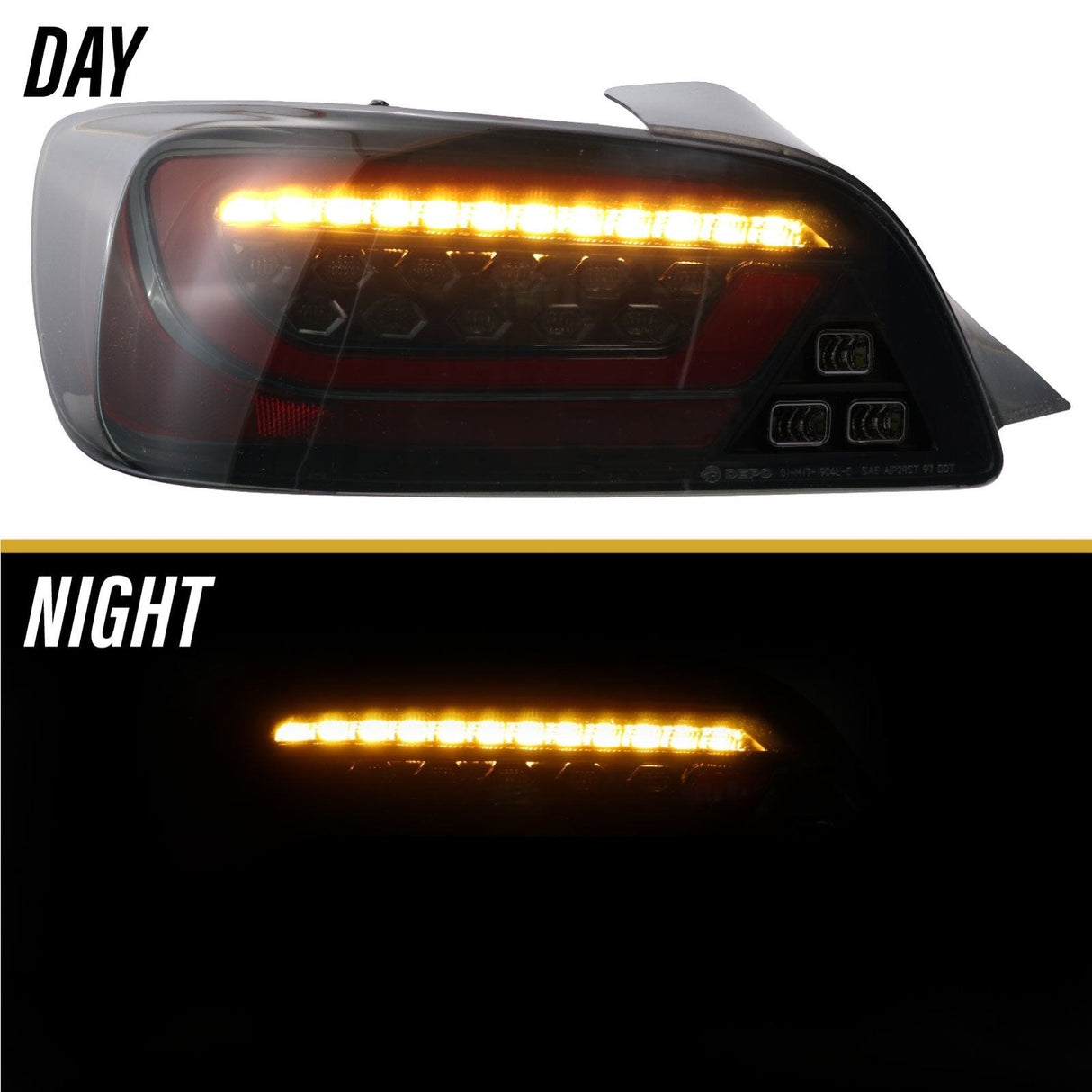 2000-2009 Honda S2000 Black/Smoke LED Tail Lights