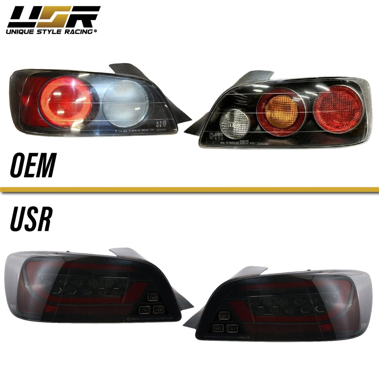 2000-2009 Honda S2000 Black/Smoke LED Tail Lights