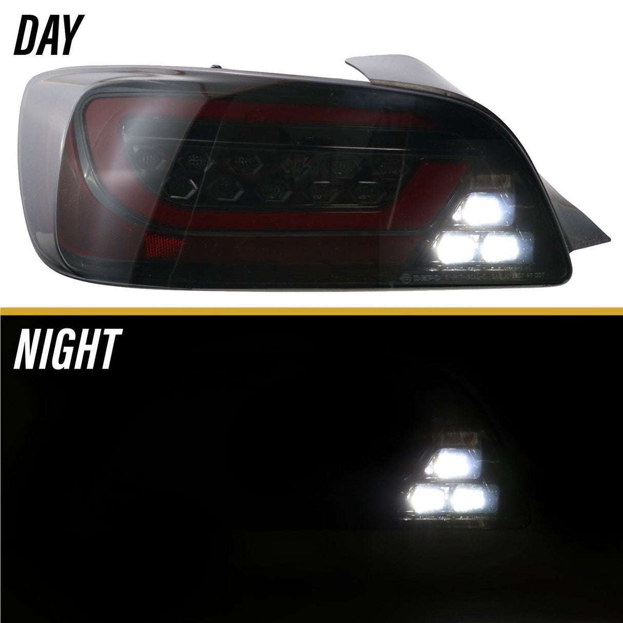 2000-2009 Honda S2000 Black/Smoke LED Tail Lights