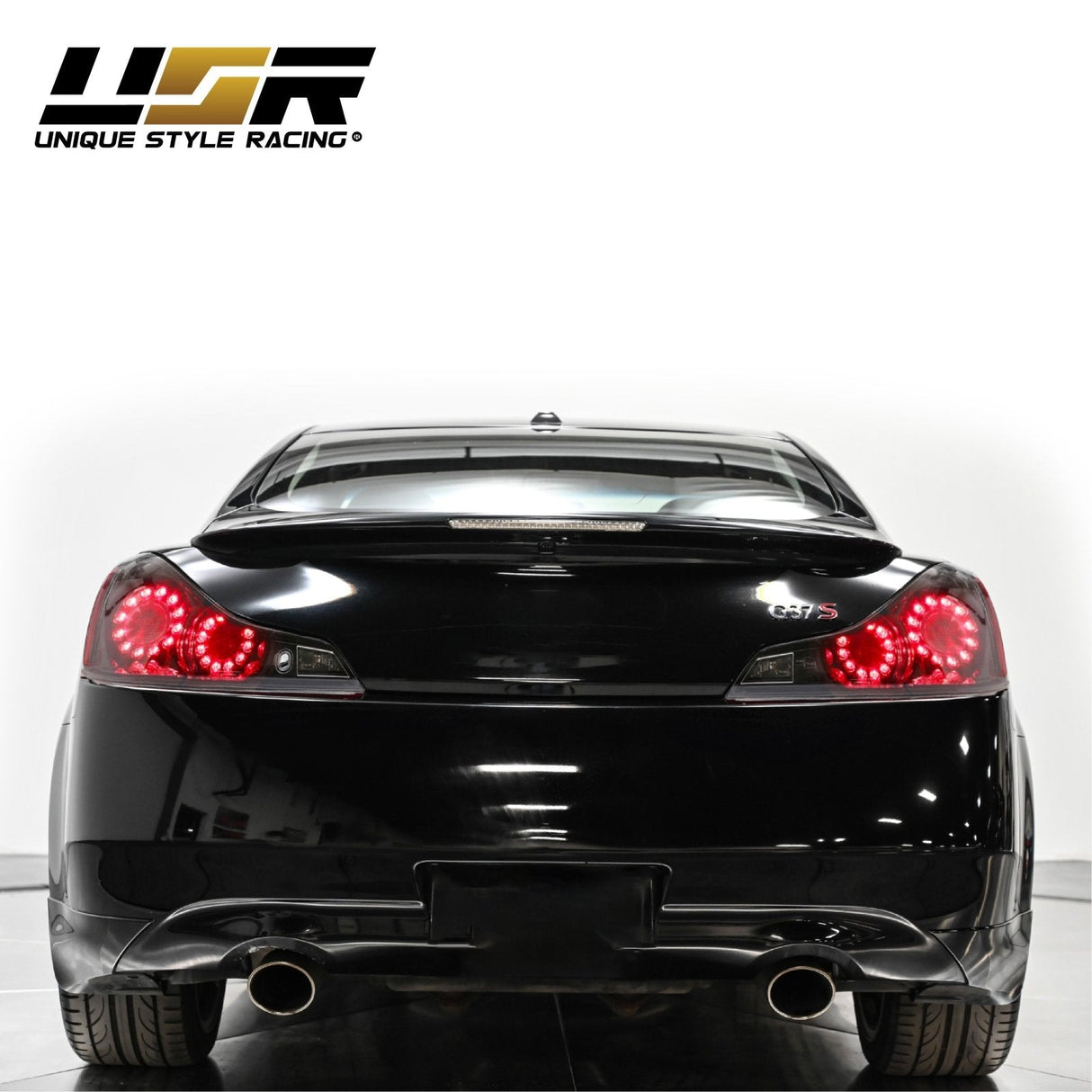 2008-2013 Infiniti G37 Maxzone Style Black Housing Clear Lens Tail Lights