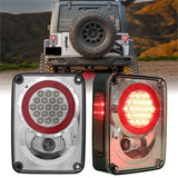 2007-2011 Jeep Wrangler Chrome Clear LED Tail Lights