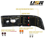 1990-1994 Lexus LS400 JDM Look Red/Clear/Red Tail Lights