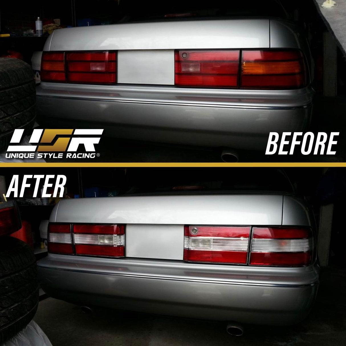 1990-1994 Lexus LS400 JDM Look Red/Clear/Red Tail Lights