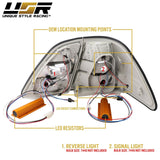 2001-2003 Lexus Ls430 Red/Clear Led Tail Lights Set - 4 Pieces