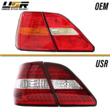 2001-2003 Lexus Ls430 Red/Clear Led Tail Lights Set - 4 Pieces