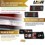 1981-1991 Mercedes W126 S-Class Smoke Tail Lights