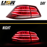 2012-2015 Mercedes W166 M Class GLE Look 4pcs Red/Clear LED Tail Lights