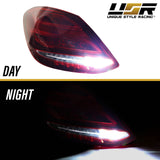 2015-2018 Mercedes W205 C Class AMG Style Red/Clear Full LED Tail Lights