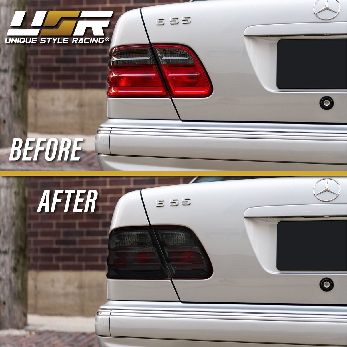 1995-2002 Mercedes E Class Smoke Tail Lights - 4 Pieces