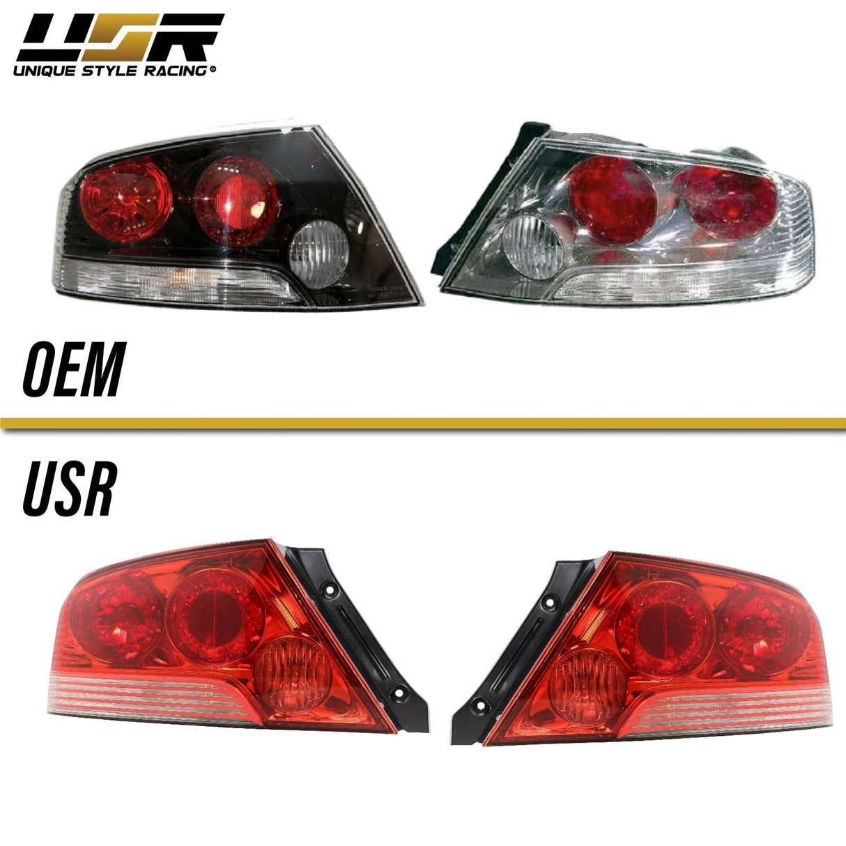 2003-2006 Mitsubishi Lancer Evo 8/9 JDM Style Red Tail Lights