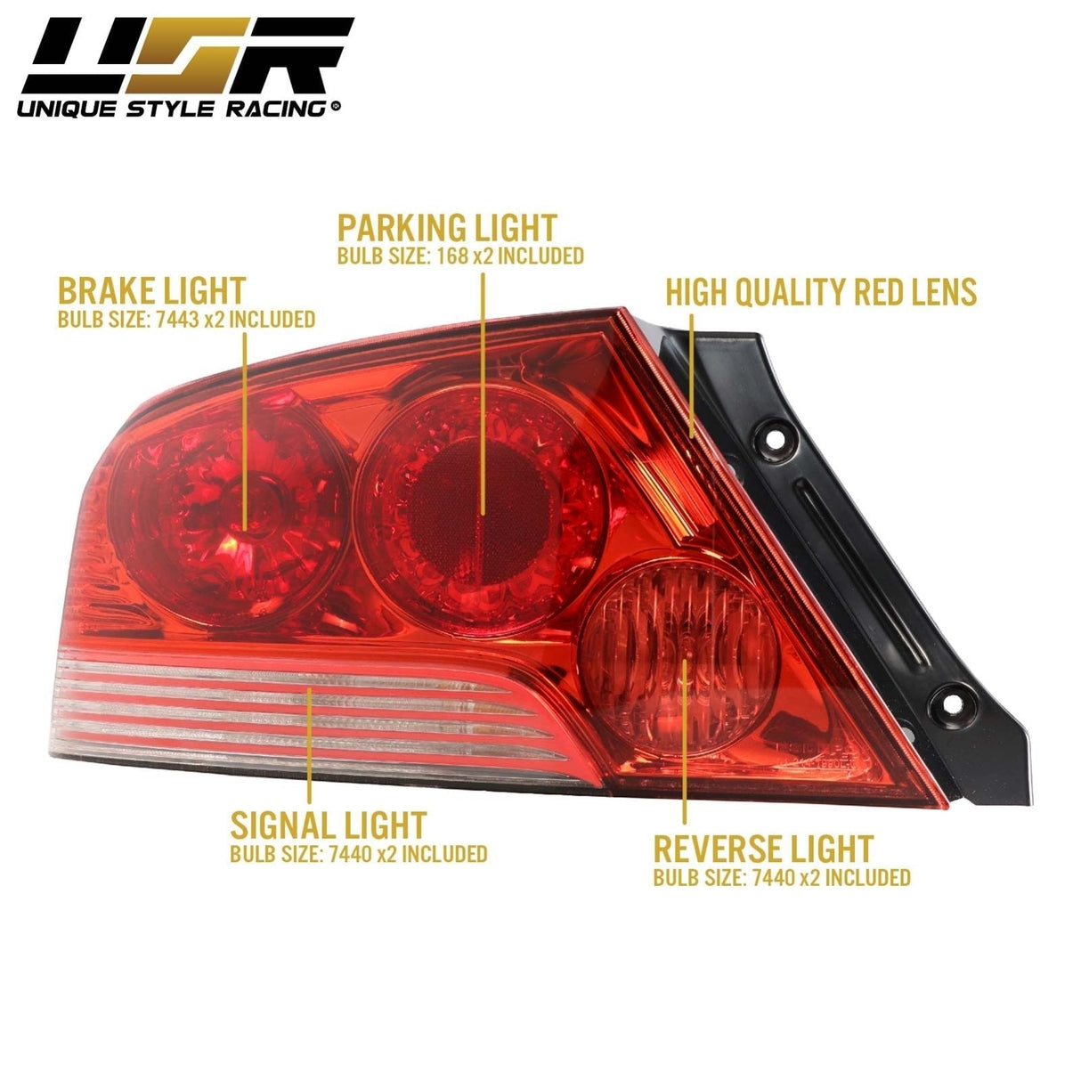 2003-2006 Mitsubishi Lancer Evo 8/9 JDM Style Red Tail Lights