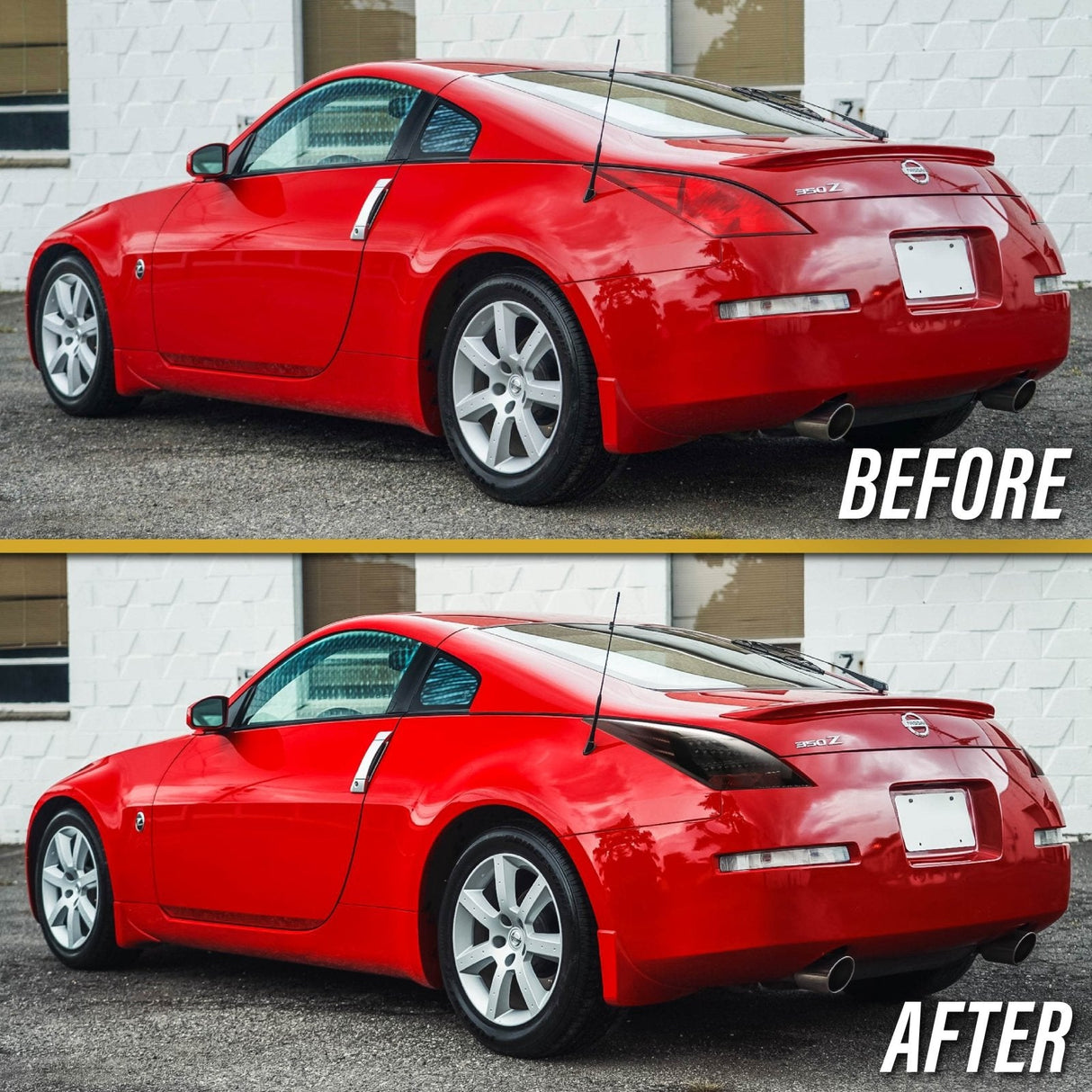 2003-2009 Nissan 350Z DM Black Red Z LED Tail Lights