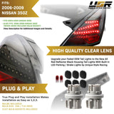 2003-2009 Nissan 350Z DM Black Red Z LED Tail Lights