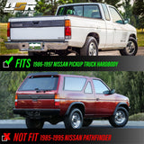 1986-1997 Nissan Pickup Truck Hardbody Red/Clear Tail Lights Set