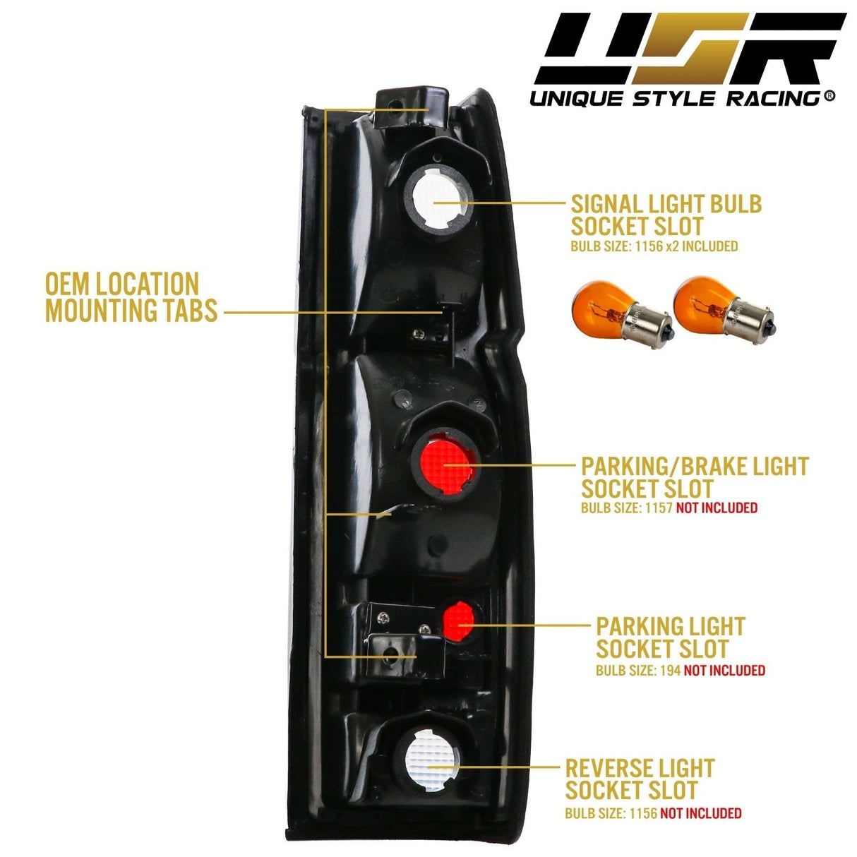 1986-1997 Nissan Pickup Truck Hardbody Red/Clear Tail Lights Set