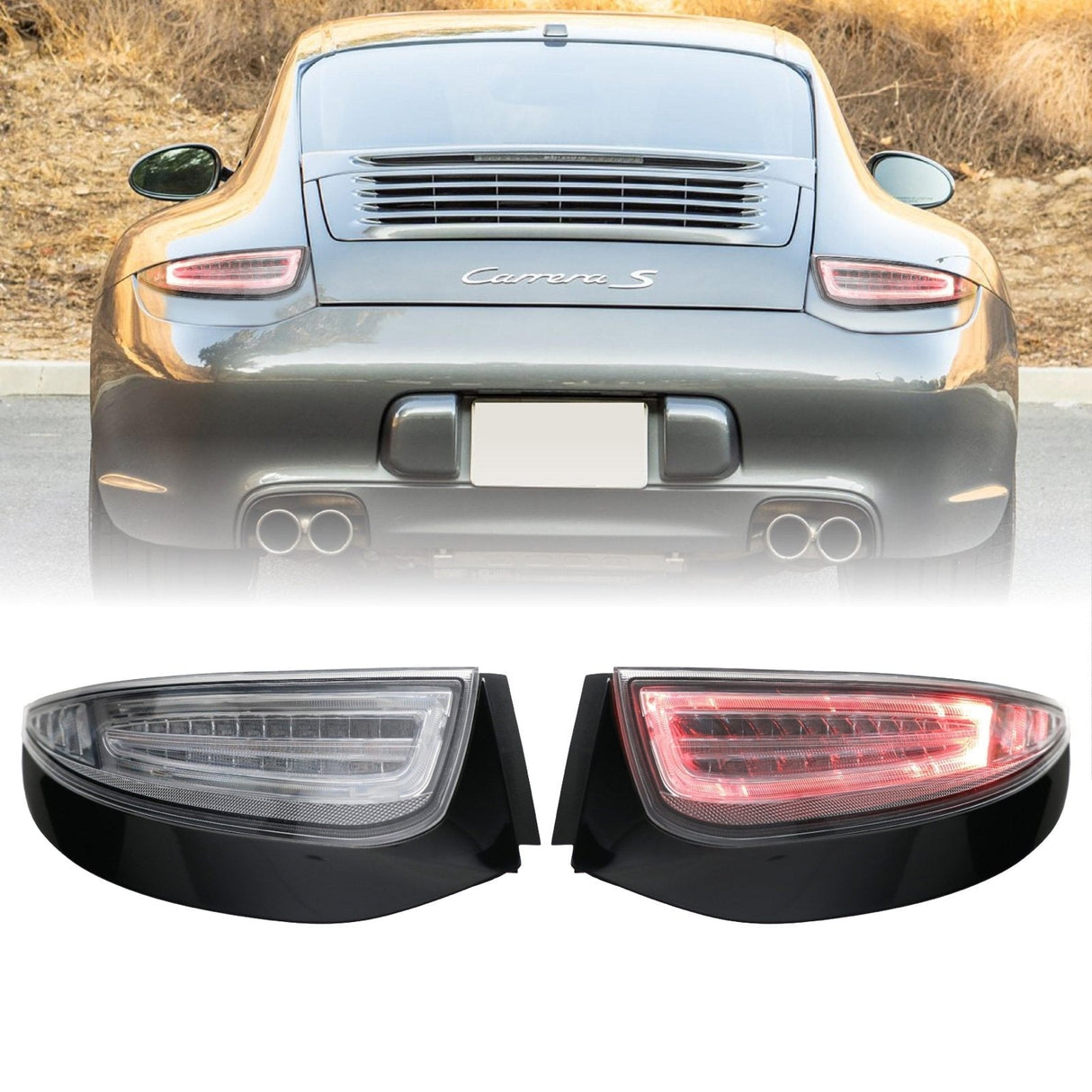 2009-2012 Porsche 911 All Clear LED Tail Lights
