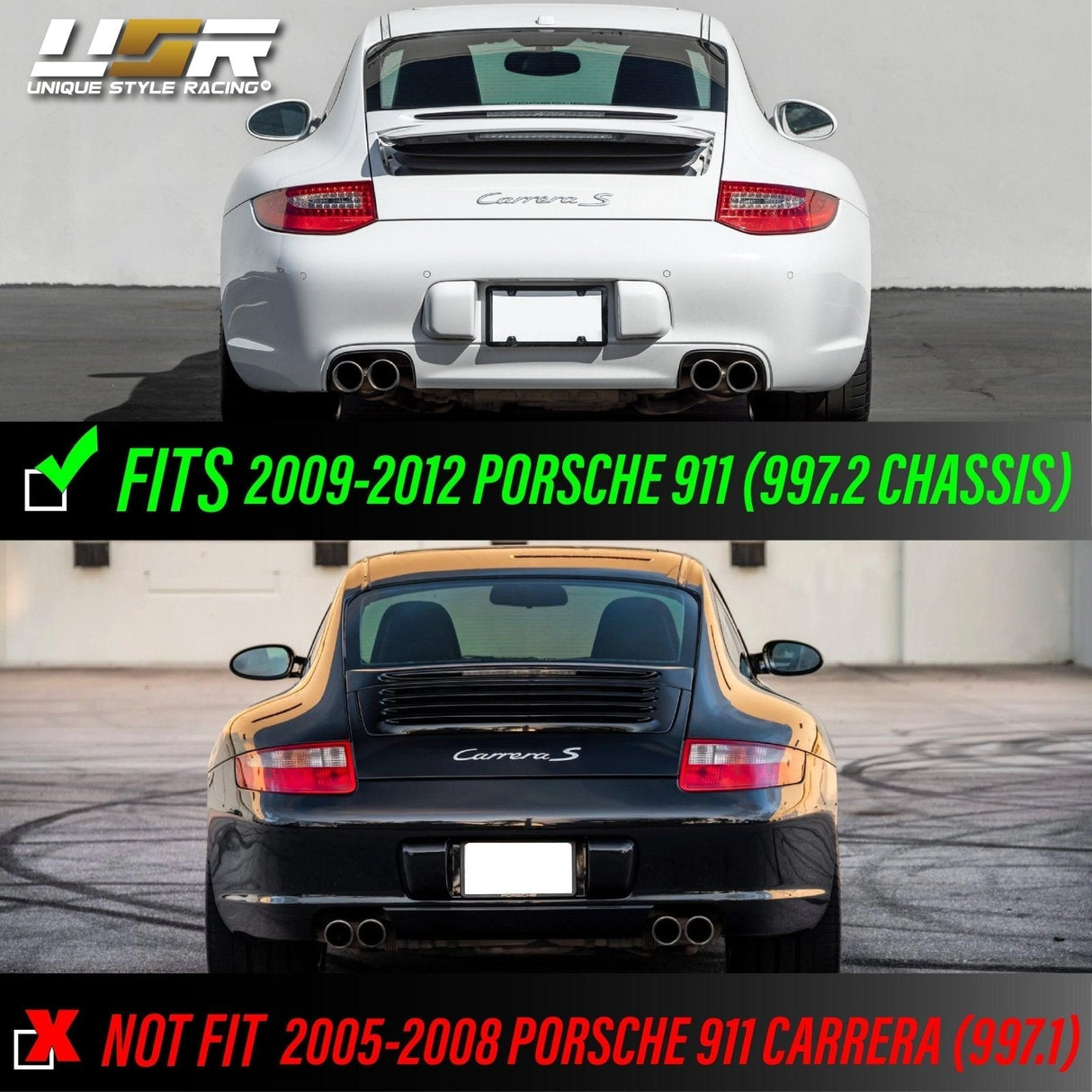 2009-2012 Porsche 911 All Clear LED Tail Lights