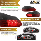 1997-2004 Porsche Boxster LED Red/Smoke Tail Lights