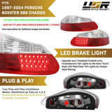 1997-2004 Porsche Boxster LED Red/Smoke Tail Lights