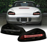 1997-2004 Porsche Boxster 986 Clear/Black Red LED Light Bar Tail Light