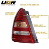 2003-2008 Subaru Forester Red/Clear LED Tail Light