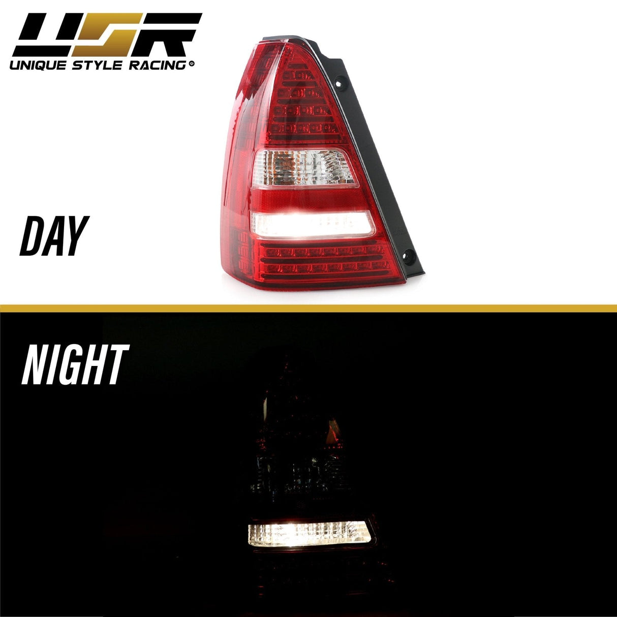 2003-2008 Subaru Forester Red/Clear LED Tail Light