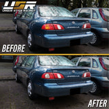 1998-2002 Toyota Corolla Red/Clear 2 Piece Outer Tail Lights