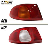 1998-2002 Toyota Corolla Red/Clear 2 Piece Outer Tail Lights