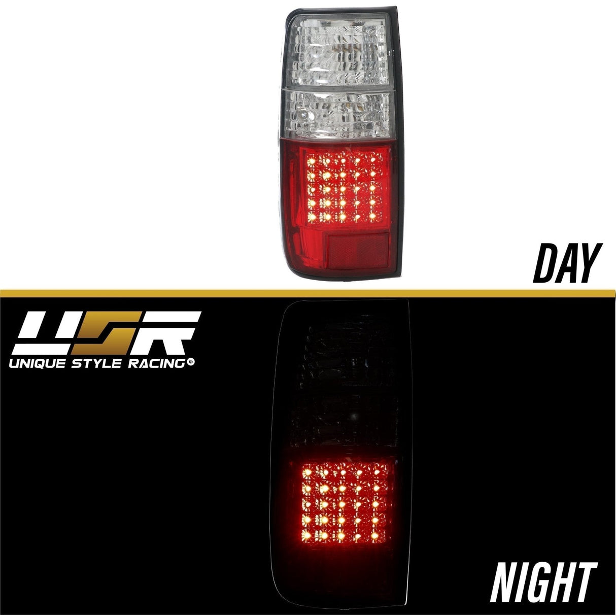 1991-1997 Toyota Land Cruiser Red Smoke LED Tail Lights