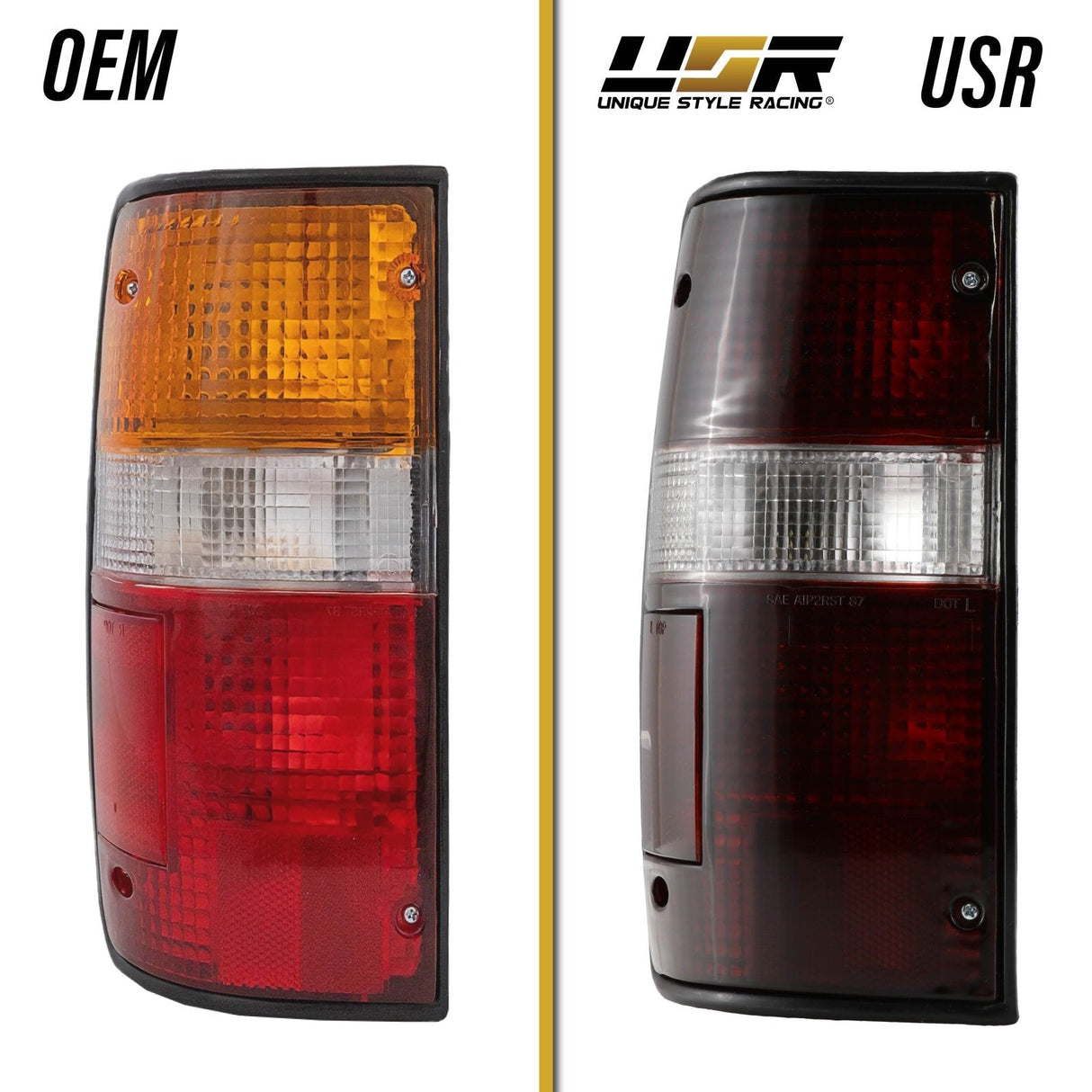 1989-1995 Toyota Pickup Red/Clear Tail Lights