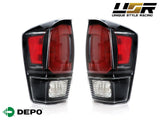 2016-2022 Toyota Tacoma TRD Pro Style Black/Clear Tail Lights Set