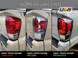 2016-2022 Toyota Tacoma TRD Pro Style Black/Clear Tail Lights Set