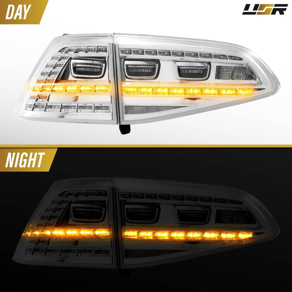 2015-2017 Volkswagen Golf Depo Ecode All Clear 4pc Tail Light Set