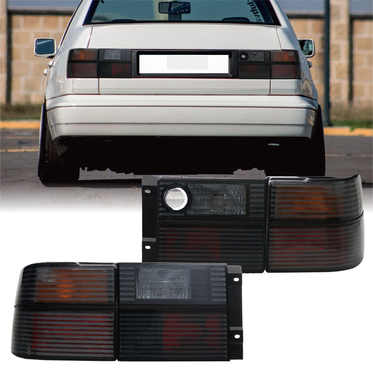 1993-1999 Volkswagen Jetta Euro OE Style Smoke 4pcs Tail Lights