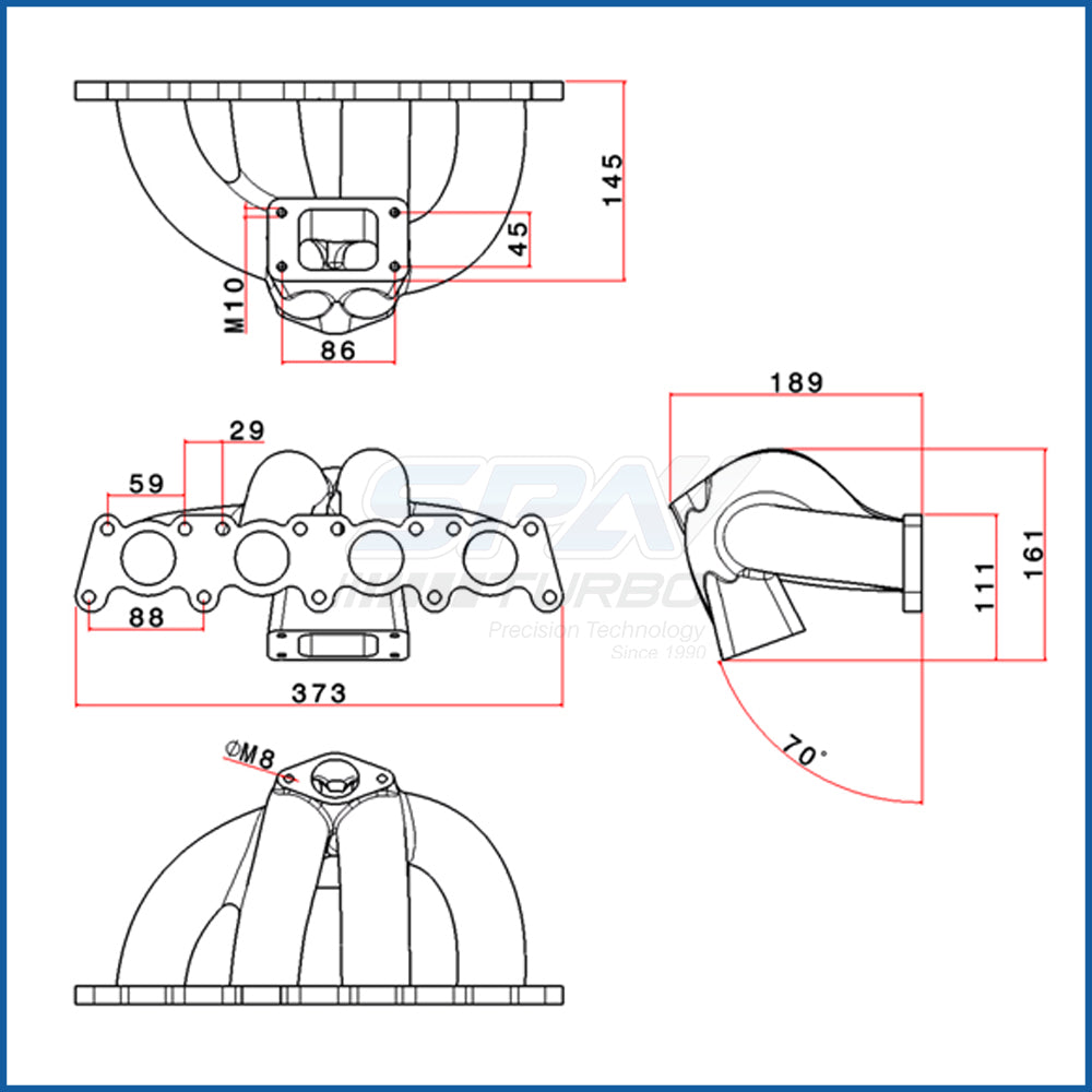 VW MKIV GTI T3 turbo manifold