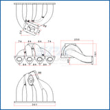 Honda D-series T3 top mount turbo manifold