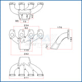 Chevy Euro Corsa B C10NZ / C14NZ / C16NZ T25 turbo manifold