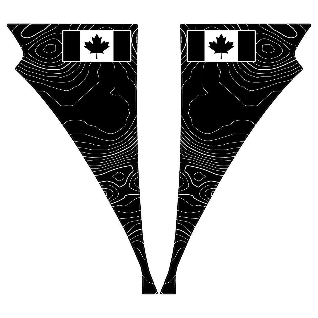 Topo American Flag Fender Overlays (Clear) - 2022+ Bronco Raptor