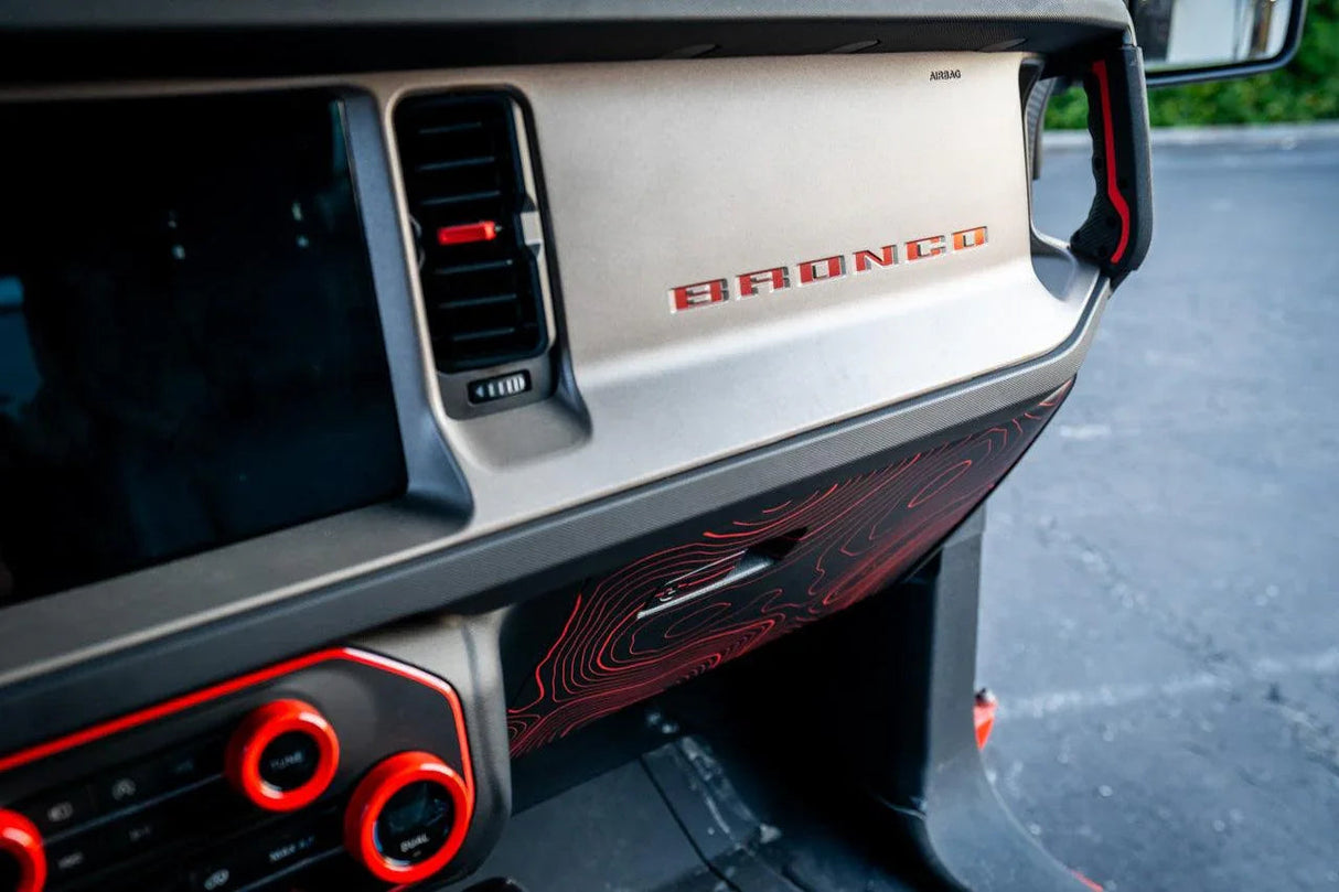 Topo Glovebox Overlay Kit (Printed Series) - 2021+ Bronco