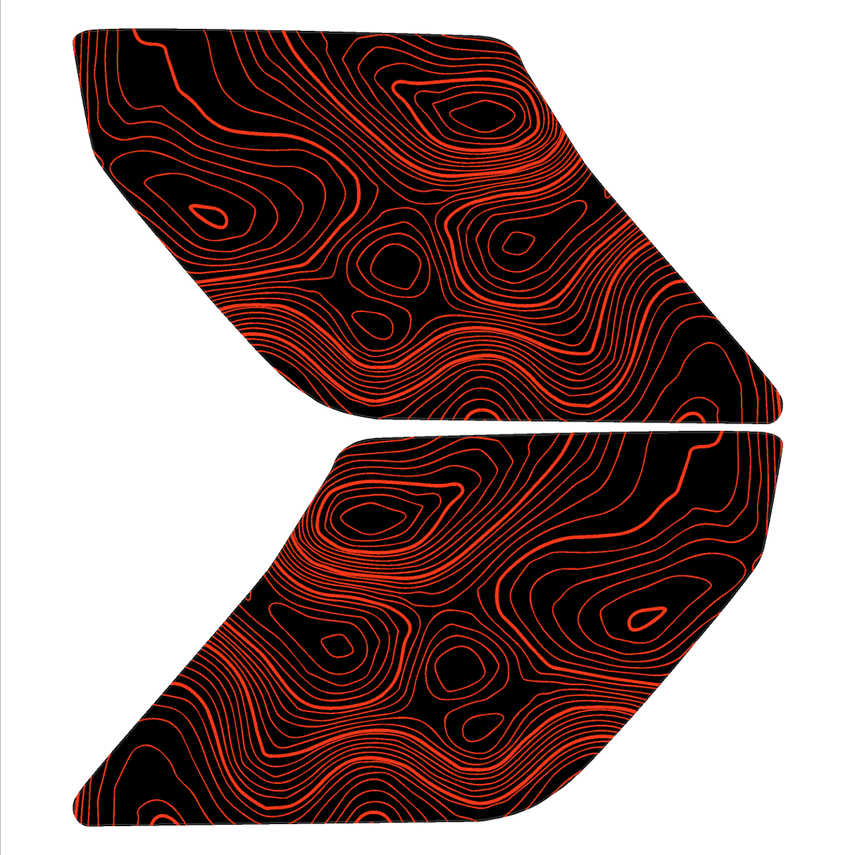 Topo Interior Sun Visor Overlays (Printed Series) - 2021+ Bronco (with Homelink)