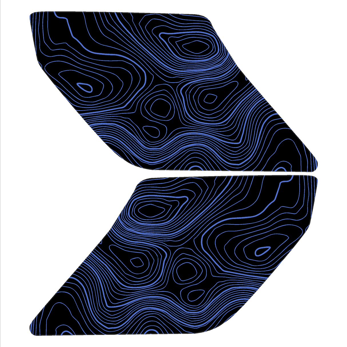 Topo Interior Sun Visor Overlays (Printed Series) - 2021+ Bronco (with Homelink)