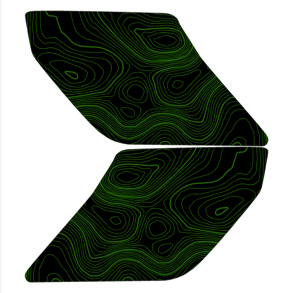 Topo Interior Lower Door Card Insert Overlays (Printed Series) - 2021+ Bronco 2 Door