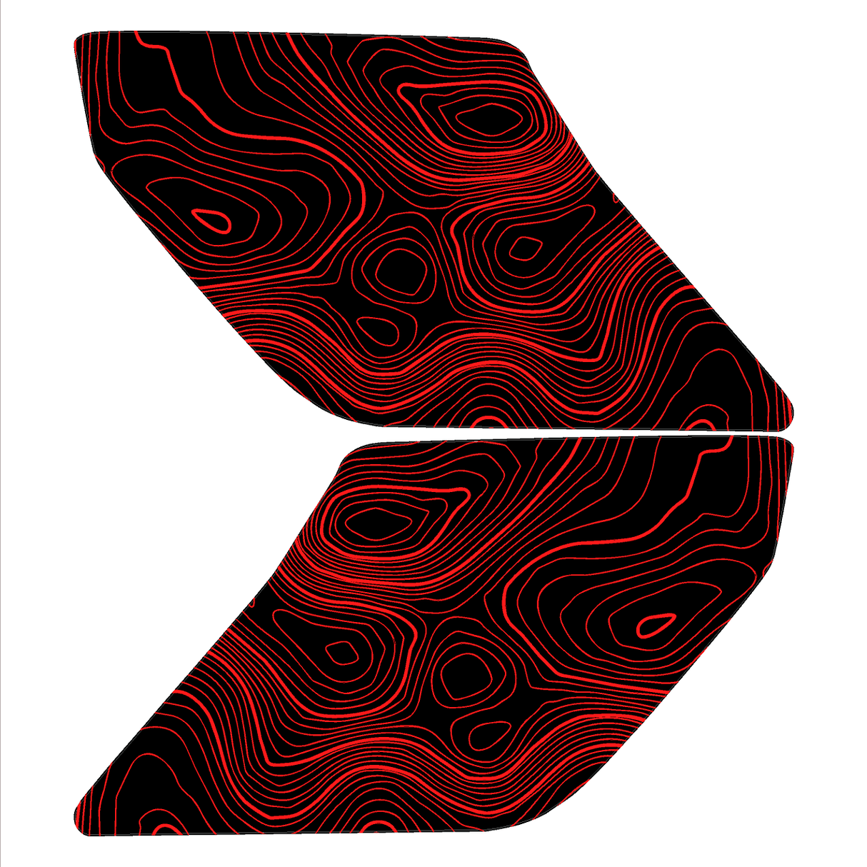 Topo Interior Sun Visor Overlays (Printed Series) - 2021+ Bronco (NO Homelink)