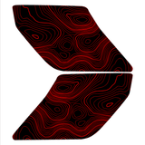 Topo Interior Sun Visor Overlays (Printed Series) - 2021+ Bronco (NO Homelink)