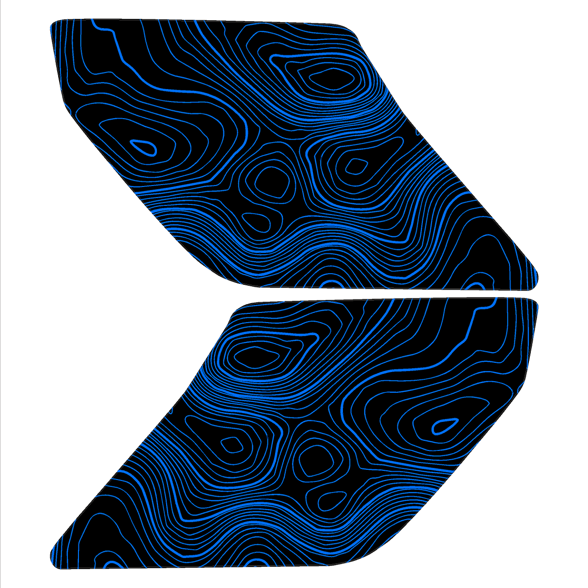 Topo Interior Lower Front Door Card Insert Overlays (Printed Series) - 2021+ Bronco 4 Door