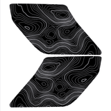 Topographic Interior Sun Visor Overlays - 2024+ Ranger Raptor (with Homelink)